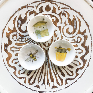 Honey Bees Trinket Dish