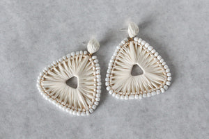 Taryn Ivory Rattan Earring